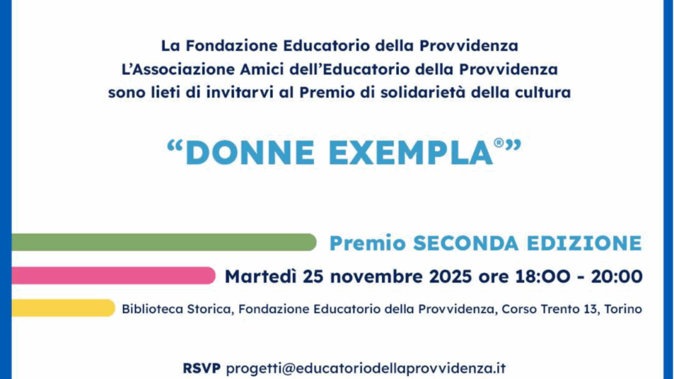 Invito al Premio di Solidarietà della Cultura Donne Exempla